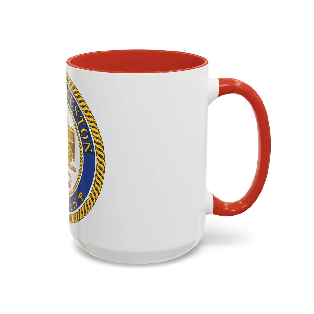 Seal of Houston Texas - Accent Coffee Mug-Go Mug Yourself