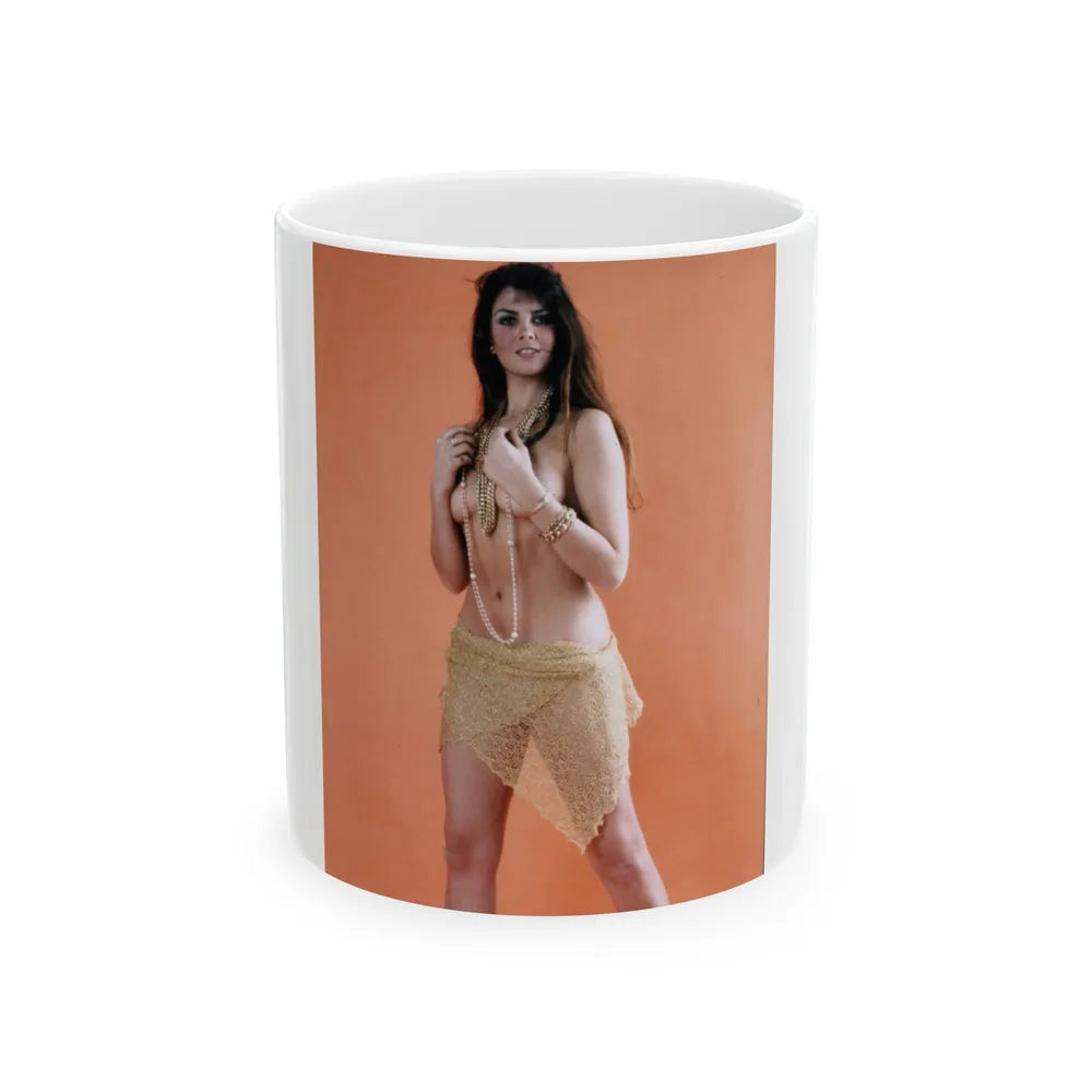 Caroline Munro #190 (Vintage Female Icon) White Coffee Mug-11oz-Go Mug Yourself