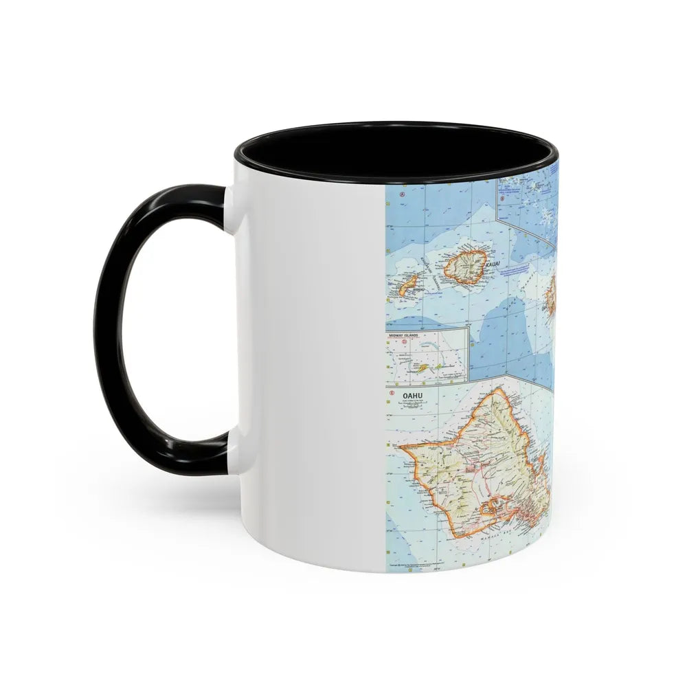 USA - Hawaii (1960) (Map) Accent Coffee Mug-Go Mug Yourself