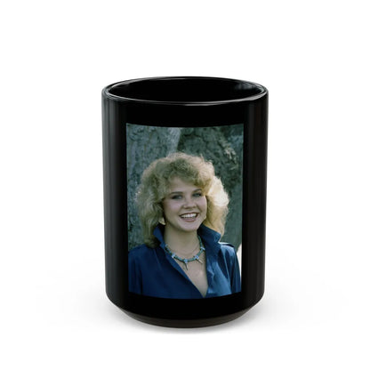 Linda Blair #347 (Vintage Female Icon) Black Coffee Mug-15oz-Go Mug Yourself