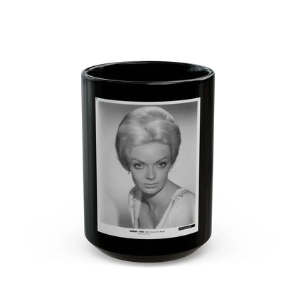 Barbara Steele #63 (Vintage Female Icon) Black Coffee Mug-15oz-Go Mug Yourself