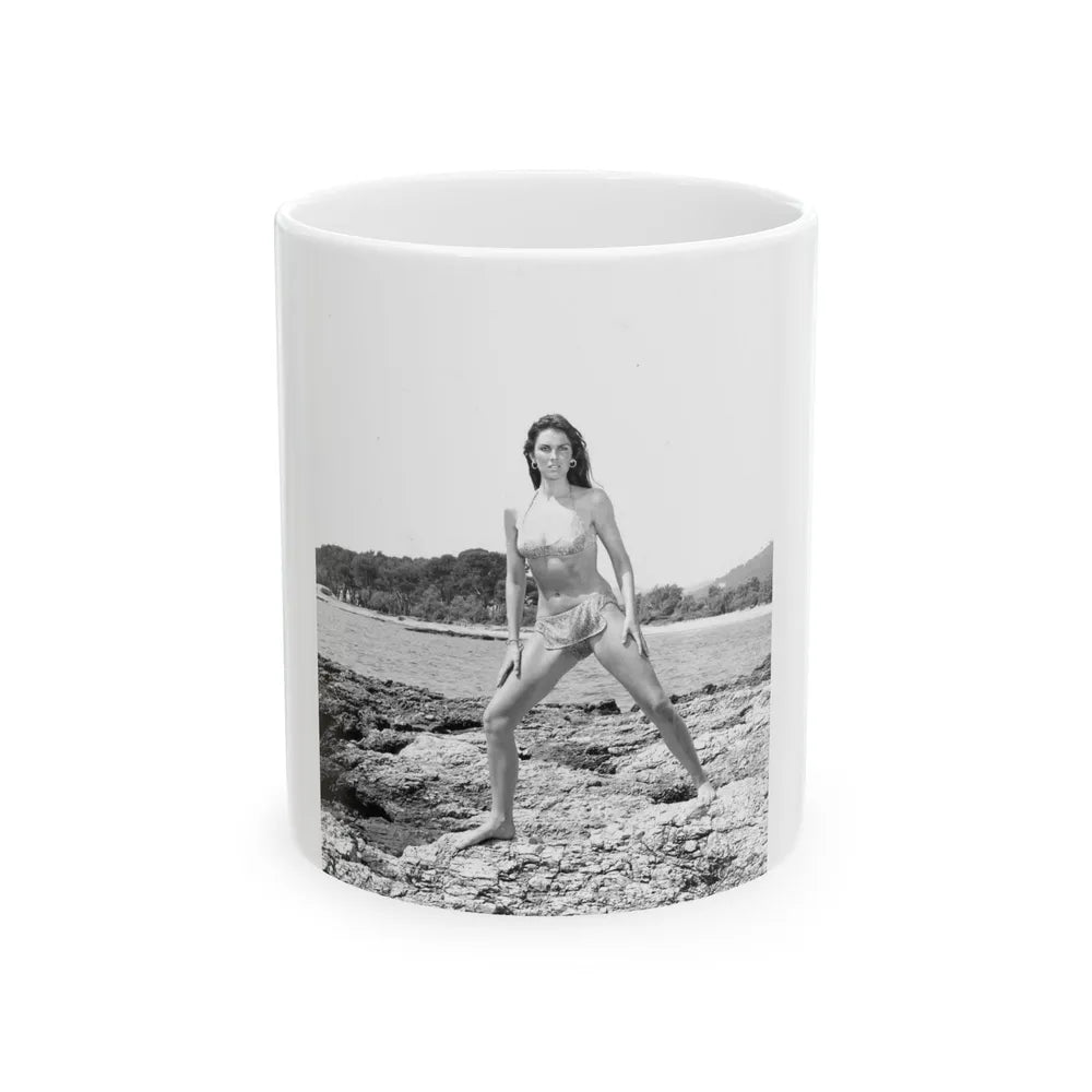 Caroline Munro #296 (Vintage Female Icon) White Coffee Mug-11oz-Go Mug Yourself