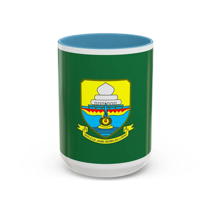 Flag of Jambi Indonesia - Accent Coffee Mug-15oz-Light Blue-Go Mug Yourself