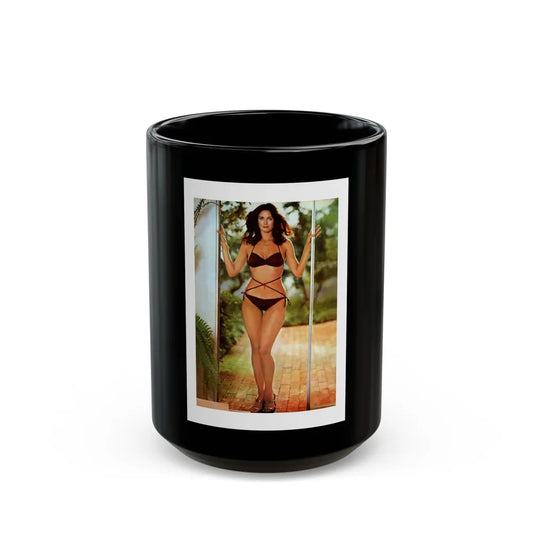 Lynda Carter #153 1 (Vintage Female Icon) Black Coffee Mug-15oz-Go Mug Yourself