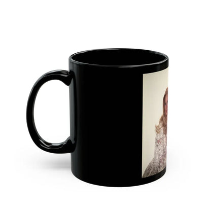 Veronica Carlson #102 with, Hammer Actress Kate O'Mara (Vintage Female Icon) Black Coffee Mug-Go Mug Yourself