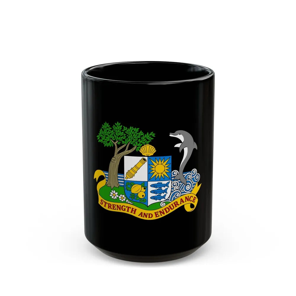 Coat of arms of Anguilla 1967-1980 - Black Coffee Mug-15oz-Go Mug Yourself