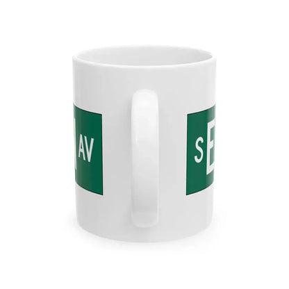 CDOT S EGGLESTON AV Sign (Illinois) (Road Sign) White Coffee Mug - Go Mug Yourself