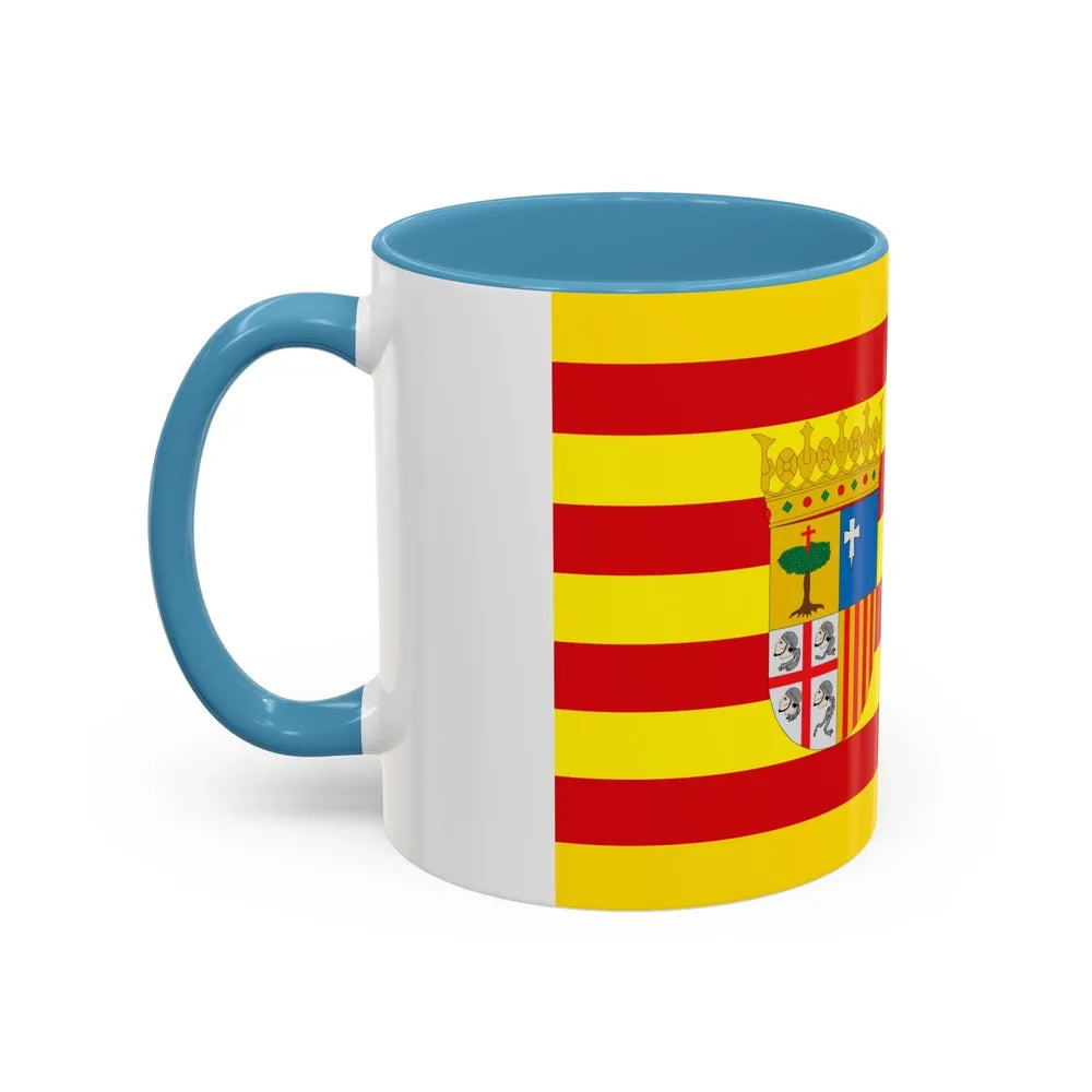 Flag of Aragon Spain - Accent Coffee Mug-Go Mug Yourself