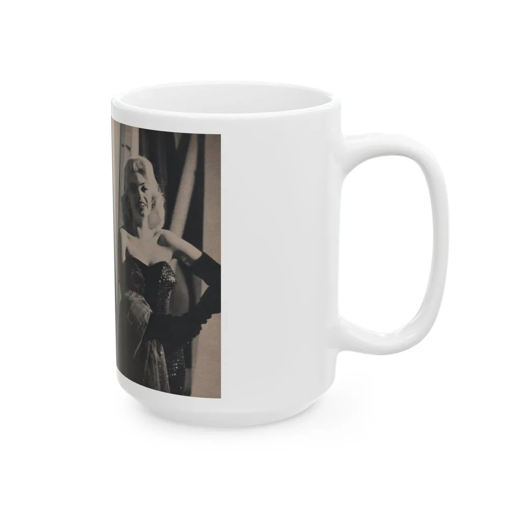 Jayne Mansfield #298 - JAYNE Pocket Magazine Pages 40 & 41 (Vintage Female Icon) White Coffee Mug-Go Mug Yourself