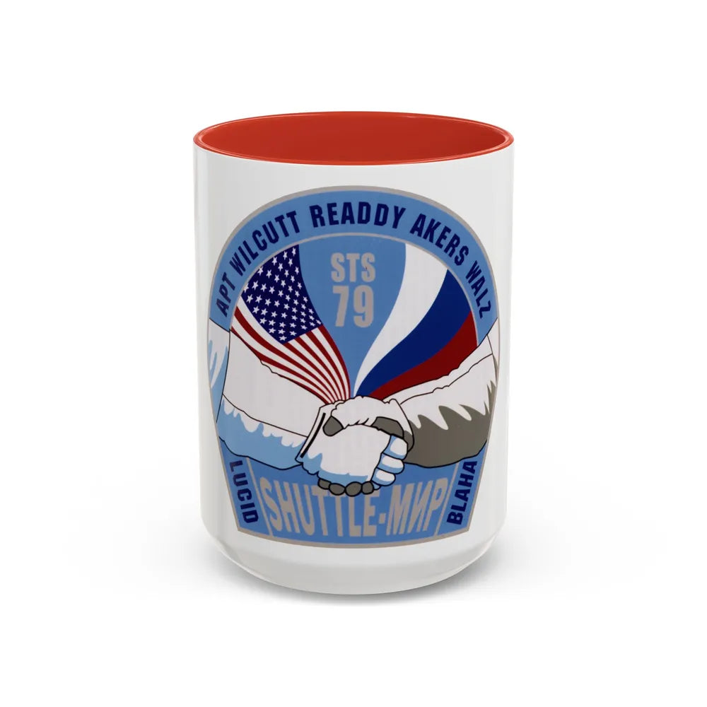 STS 79 (NASA) Accent Coffee Mug-15oz-Red-Go Mug Yourself