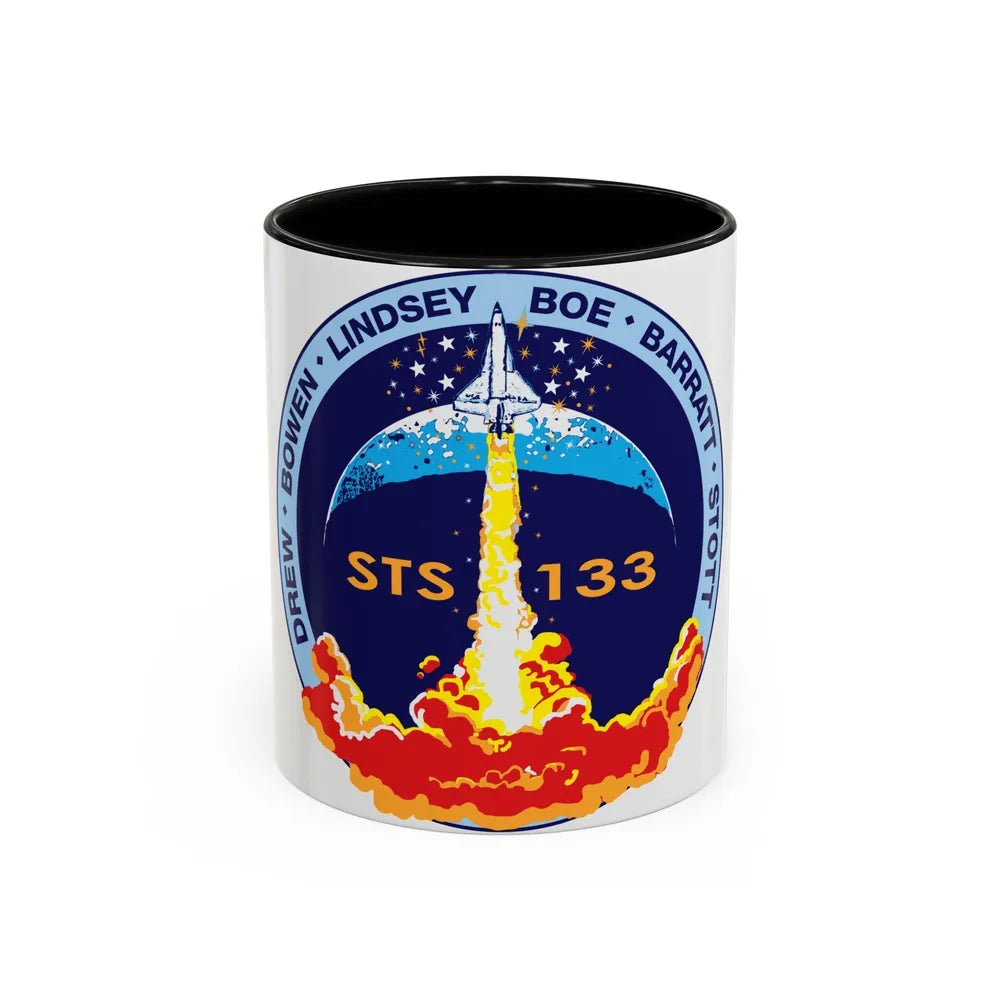 STS 133 (NASA) Accent Coffee Mug-11oz-Black-Go Mug Yourself