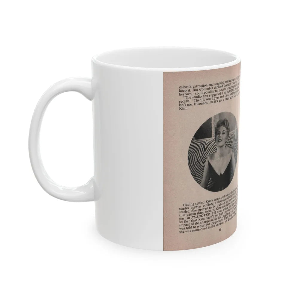 Kim Novak #148 - Scanned Mag. 66 Photos (Vintage Female Icon) White Coffee Mug-Go Mug Yourself