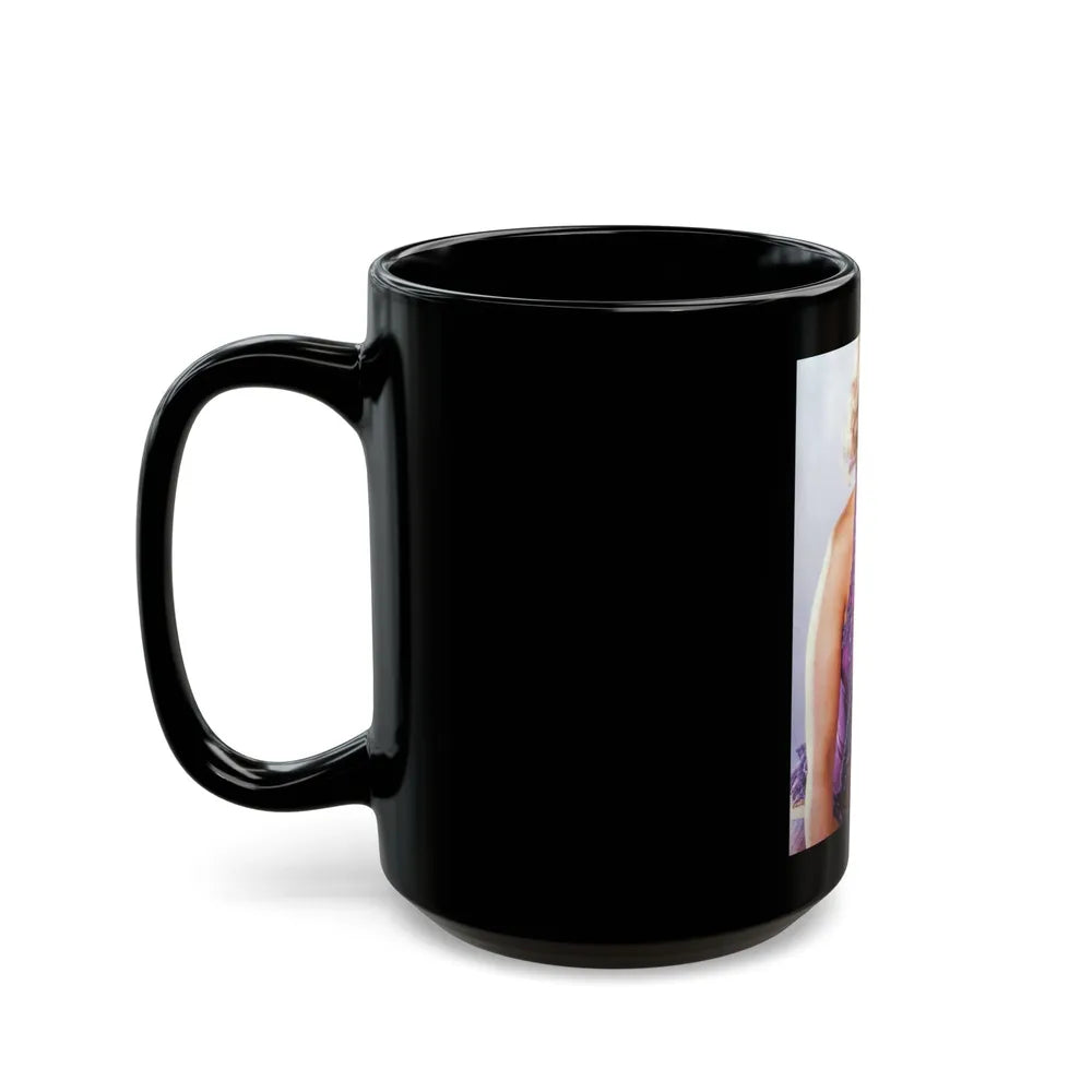 Linda Blair #236 - Partially Topless (Vintage Female Icon) Black Coffee Mug-Go Mug Yourself