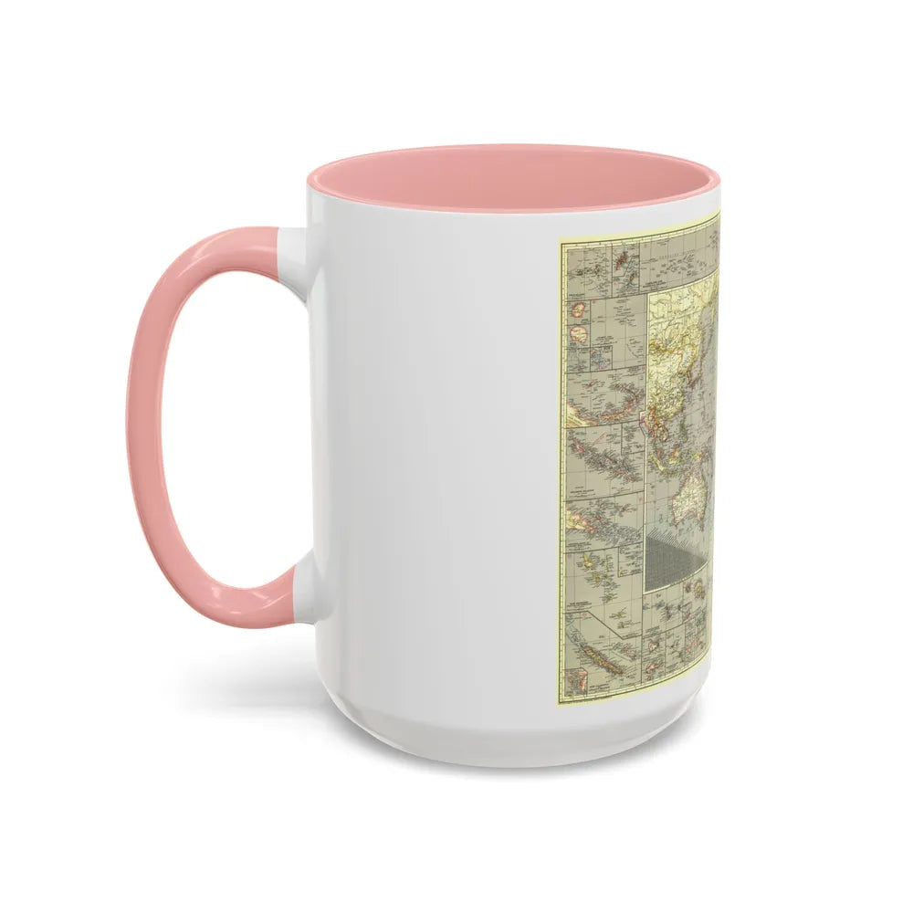 Pacific Ocean (1936) (Map) Accent Coffee Mug-Go Mug Yourself