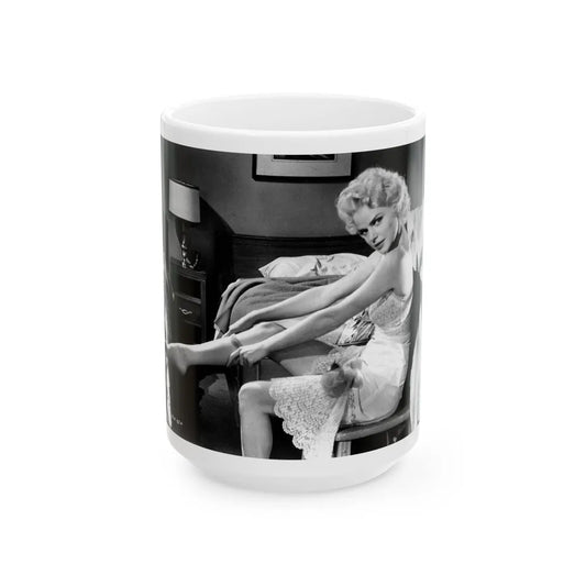 Barbara Lang #33 (Vintage Female Icon) White Coffee Mug-15oz-Go Mug Yourself