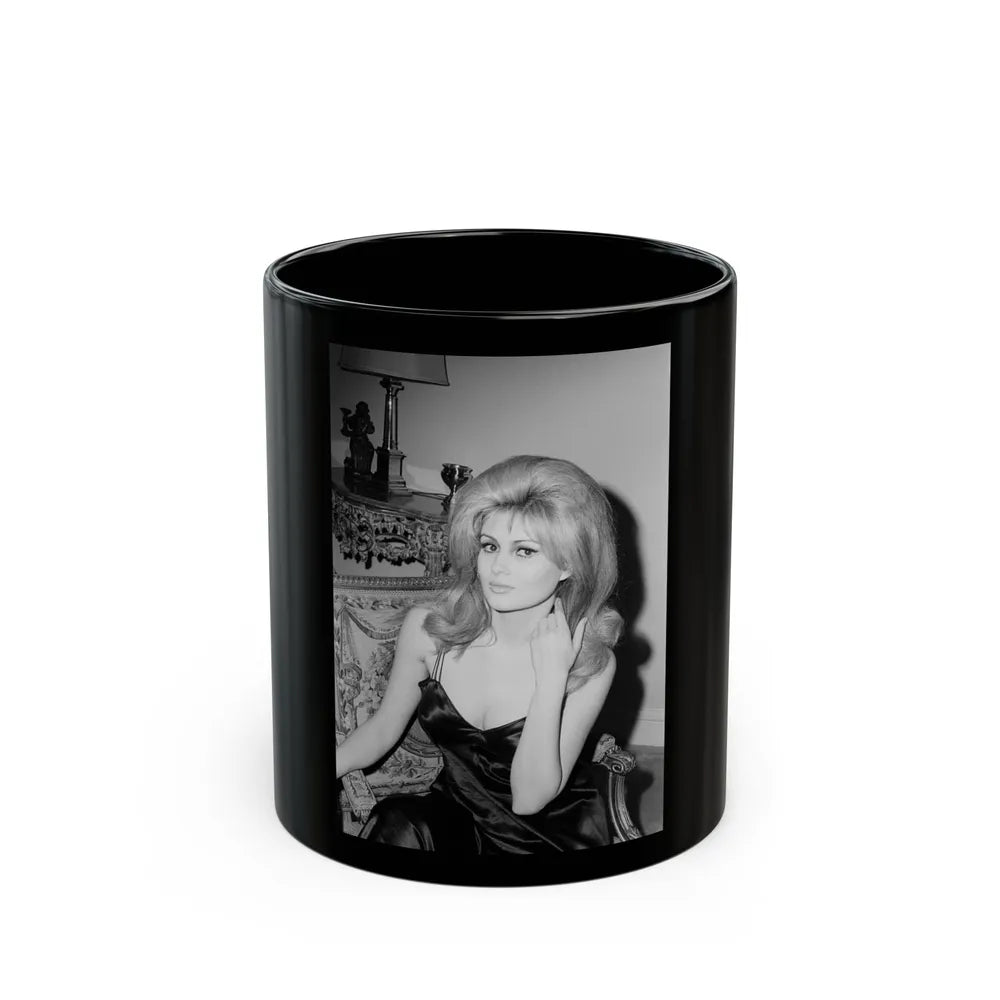 Pamela Tiffin #47 (Vintage Female Icon) Black Coffee Mug-11oz-Go Mug Yourself