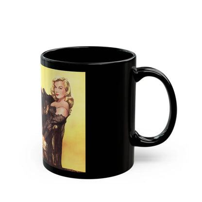 Leslie Parrish #205 (Vintage Female Icon) Black Coffee Mug-Go Mug Yourself