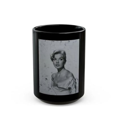 Leslie Parrish #229 (Vintage Female Icon) Black Coffee Mug-15oz-Go Mug Yourself