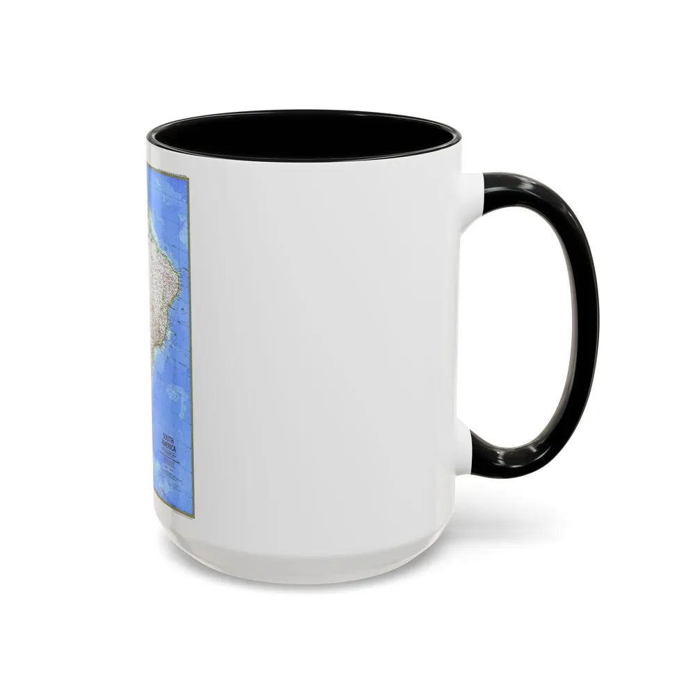 South America (1972) (Map) Accent Coffee Mug-Go Mug Yourself