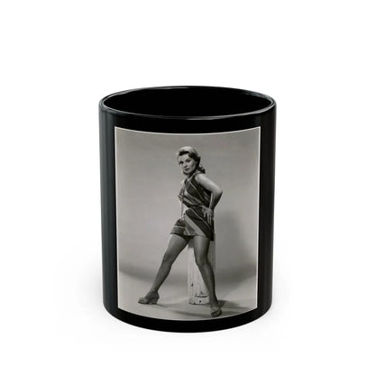 Kathleen Crowley #01 (Vintage Female Icon) Black Coffee Mug-11oz-Go Mug Yourself