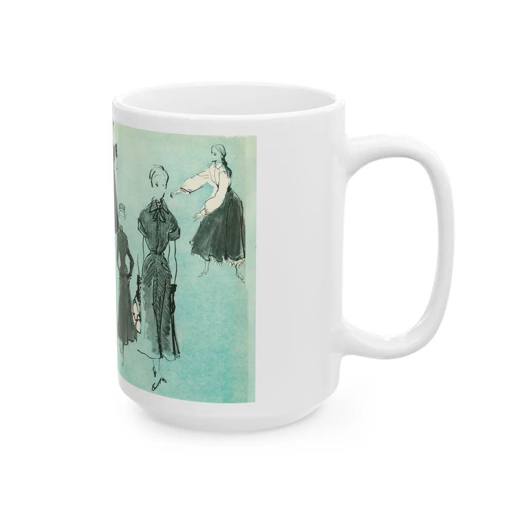 Fashion Illustrations, 1948 - White Coffee Mug-Go Mug Yourself