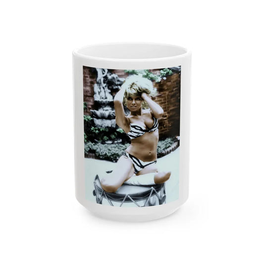 Julie Ege #100 (Vintage Female Icon) White Coffee Mug-15oz-Go Mug Yourself