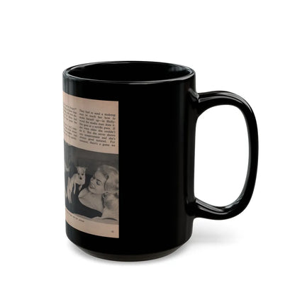 Jayne Mansfield #305 - JAYNE Pocket Magazine Pages 54 & 55 (Vintage Female Icon) Black Coffee Mug-Go Mug Yourself