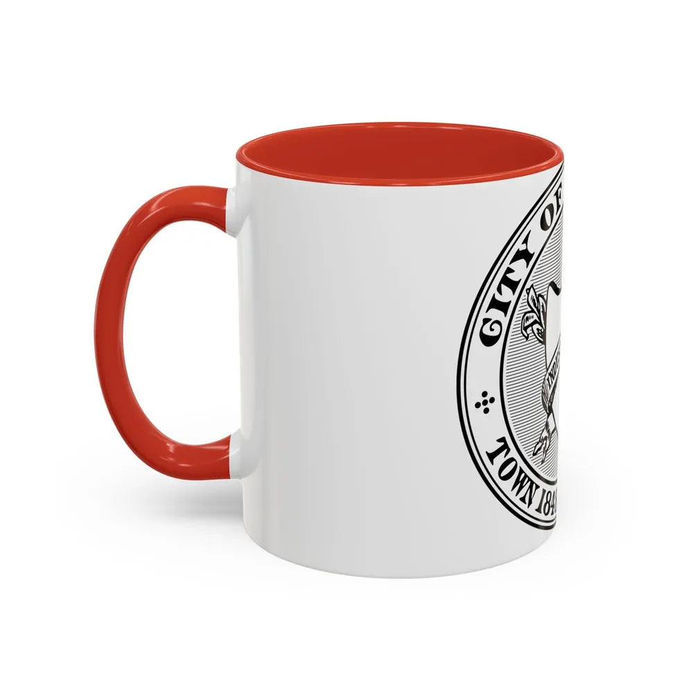 Seal of Chicopee Massachusetts - Accent Coffee Mug-Go Mug Yourself