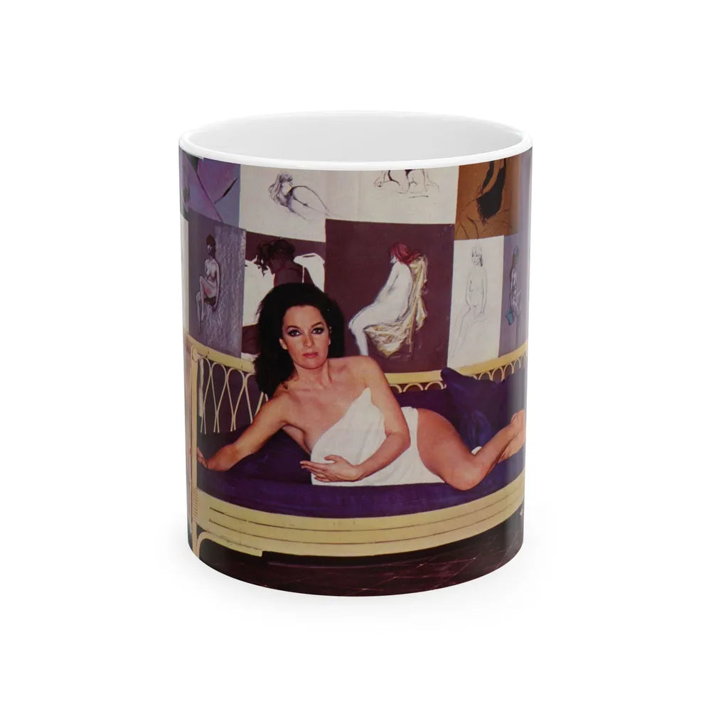 Lisa Gastoni #34 (Vintage Female Icon) White Coffee Mug-11oz-Go Mug Yourself