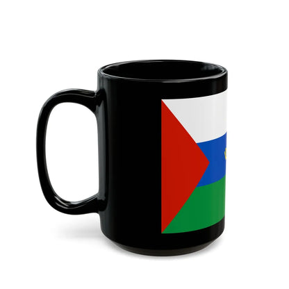 Flag of Tyumen Oblast Russia - Black Coffee Mug-Go Mug Yourself