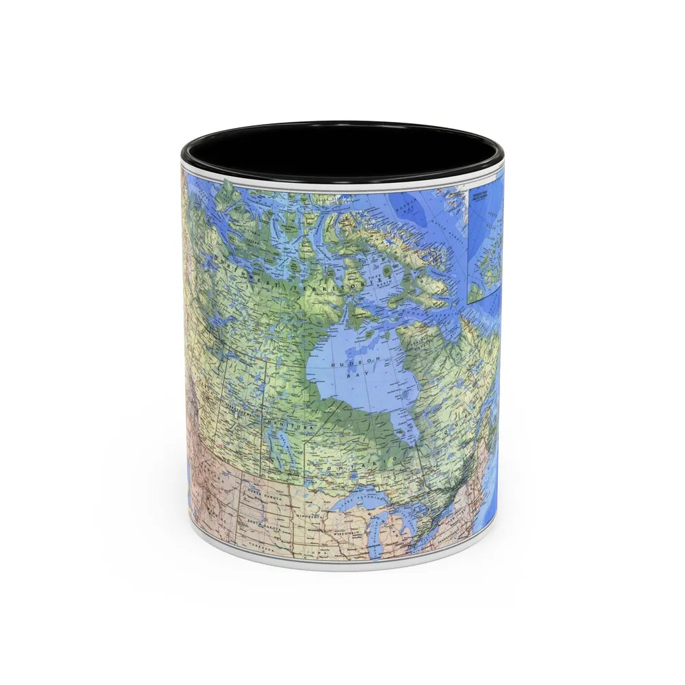 Canada (1985) (Map) Accent Coffee Mug-11oz-Black-Go Mug Yourself