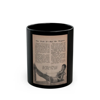 Barbara Darrow #29 - 1 B&W Photo & Article from People Pocket Mag. 12-29-54 (Vintage Female Icon) Black Coffee Mug-11oz-Go Mug Yourself