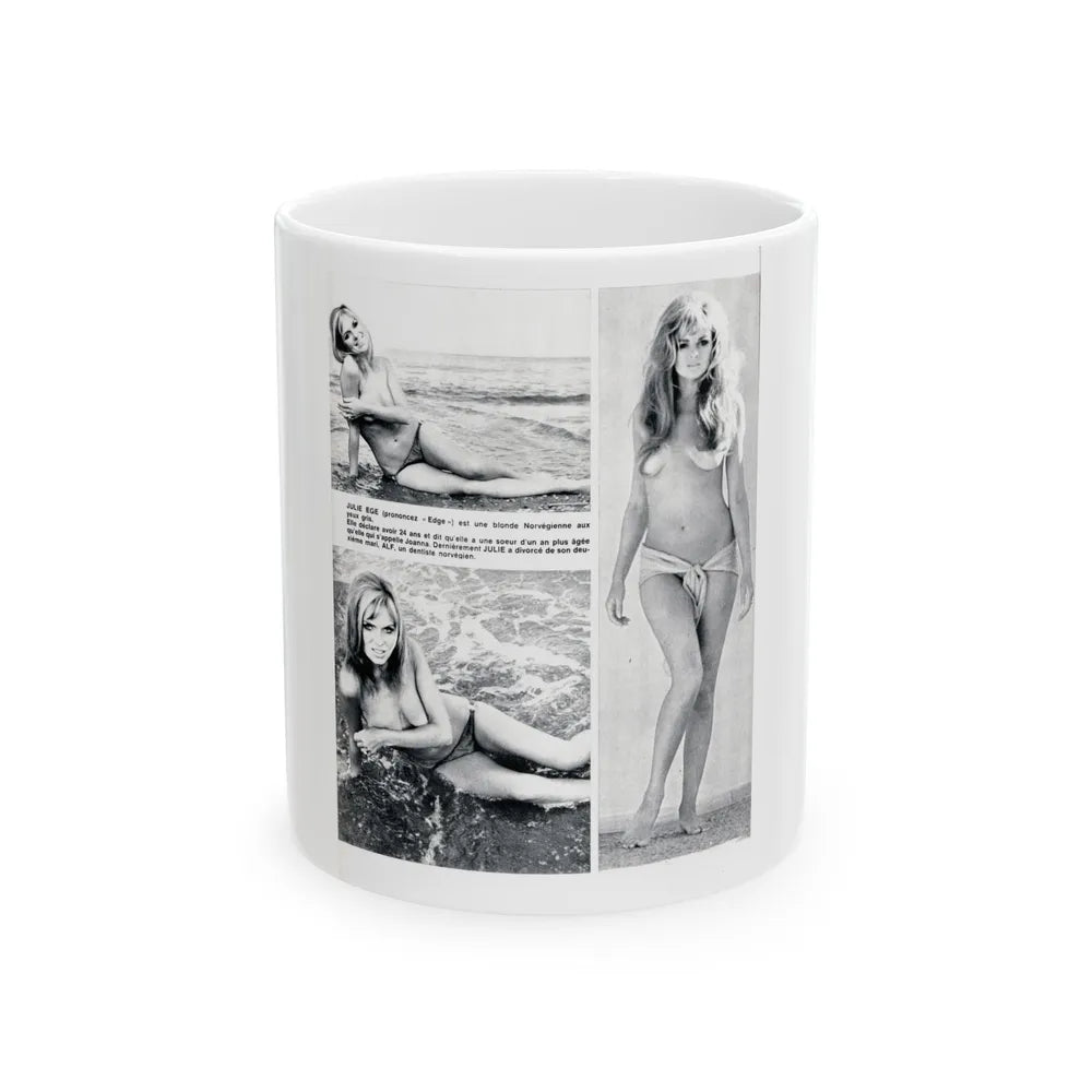 Julie Ege #199 (Vintage Female Icon) White Coffee Mug-11oz-Go Mug Yourself