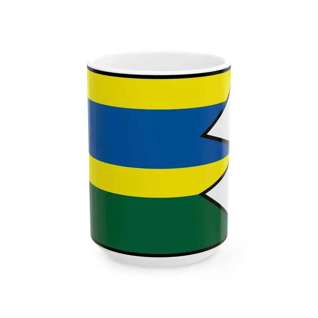 Cecehov Michalovce Flag (Slovakia) White Coffee Mug 15oz - Go Mug Yourself