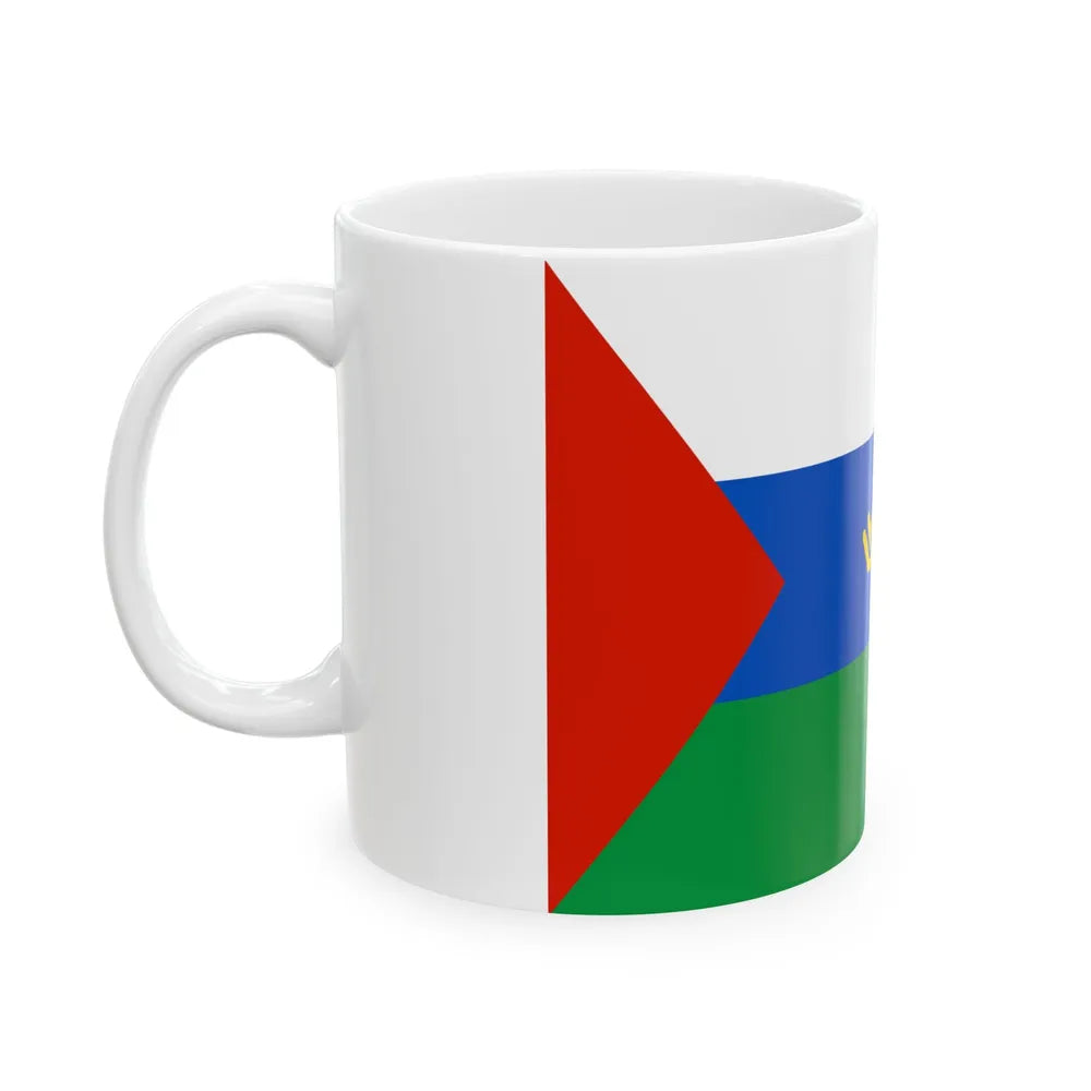 Flag of Tyumen Oblast Russia - White Coffee Mug-Go Mug Yourself