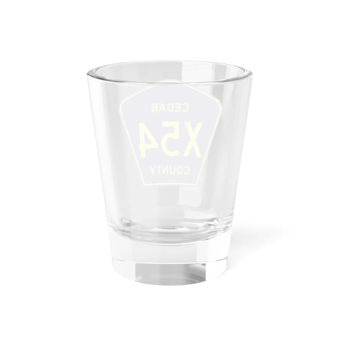 Cedar County Route X54 IA (Iowa) (Road Sign) Shot Glass 1.5oz - Go Mug Yourself