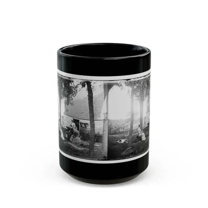 Cedar Mountain, Va. Family Group Before The House In Which Gen. Charles S. Winder (C.S.A.) Died (U.S. Civil War) Black Coffee Mug 15oz - Go Mug Yourself