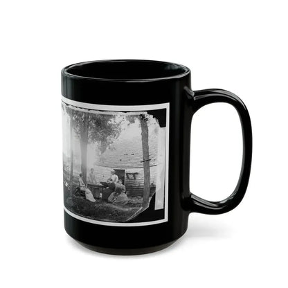 Cedar Mountain, Va. Family Group Before The House In Which Gen. Charles S. Winder (C.S.A.) Died (U.S. Civil War) Black Coffee Mug - Go Mug Yourself