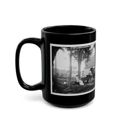 Cedar Mountain, Va. Family Group Before The House In Which Gen. Charles S. Winder (C.S.A.) Died (U.S. Civil War) Black Coffee Mug - Go Mug Yourself