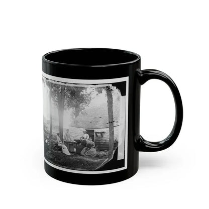 Cedar Mountain, Va. Family Group Before The House In Which Gen. Charles S. Winder (C.S.A.) Died (U.S. Civil War) Black Coffee Mug - Go Mug Yourself