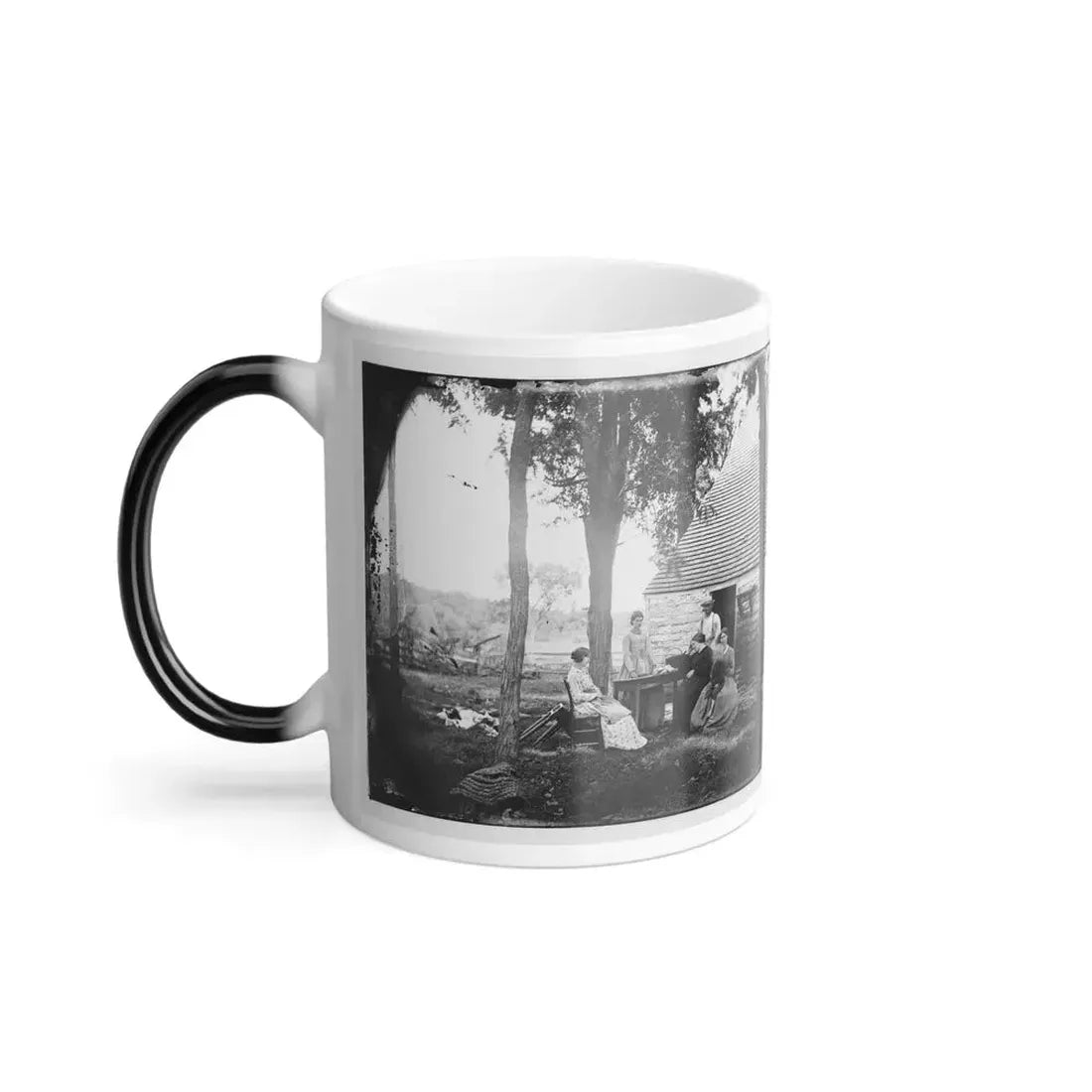 Cedar Mountain, Va. Family Group Before the House in Which Gen. Charles S. Winder (C.S.A.) Died (U.S. Civil War) Color Changing Coffee Mug 11oz - Go Mug Yourself