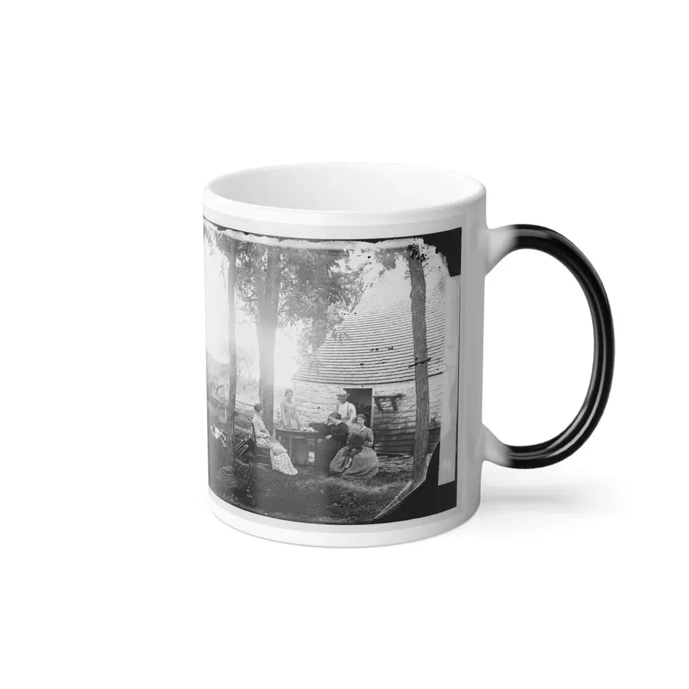 Cedar Mountain, Va. Family Group Before the House in Which Gen. Charles S. Winder (C.S.A.) Died (U.S. Civil War) Color Changing Coffee Mug 11oz - Go Mug Yourself