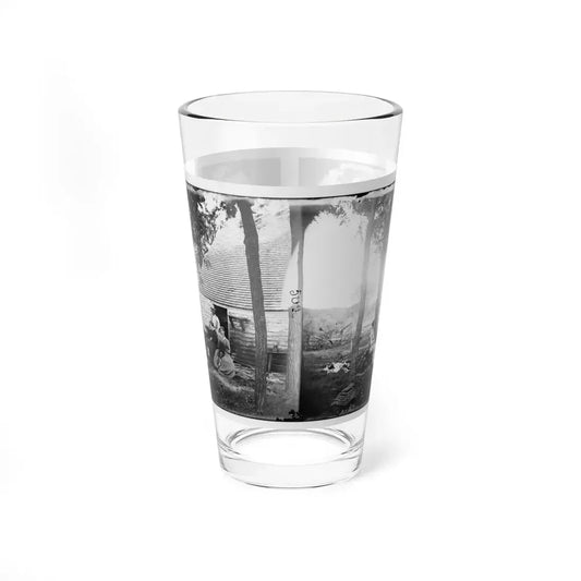 Cedar Mountain, Va. Family Group Before The House In Which Gen. Charles S. Winder (C.S.A.) Died (U.S. Civil War) Pint Glass 16oz 16oz - Go Mug Yourself