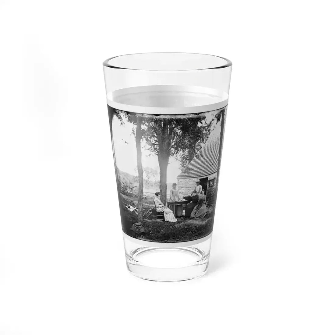 Cedar Mountain, Va. Family Group Before The House In Which Gen. Charles S. Winder (C.S.A.) Died (U.S. Civil War) Pint Glass 16oz - Go Mug Yourself