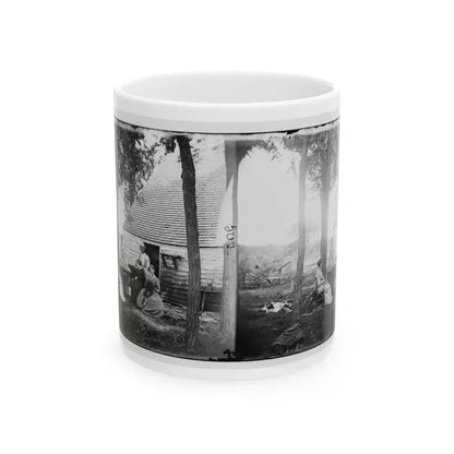 Cedar Mountain, Va. Family Group Before The House In Which Gen. Charles S. Winder (C.S.A.) Died (U.S. Civil War) White Coffee Mug 11oz - Go Mug Yourself