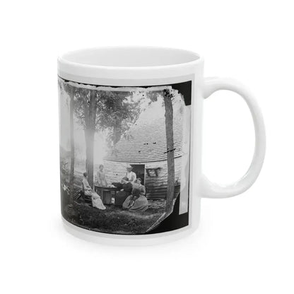 Cedar Mountain, Va. Family Group Before The House In Which Gen. Charles S. Winder (C.S.A.) Died (U.S. Civil War) White Coffee Mug - Go Mug Yourself