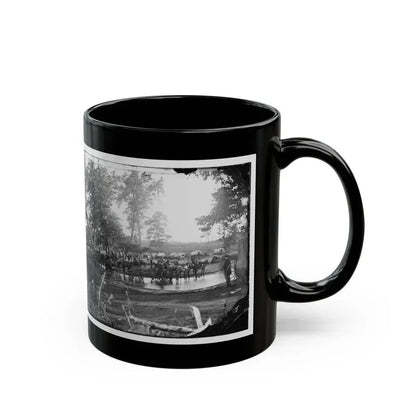 Cedar Mountain, Va. Federal Battery Fording A Tributary Of The Rappahannock On The Day Of Battle (U.S. Civil War) Black Coffee Mug - Go Mug Yourself