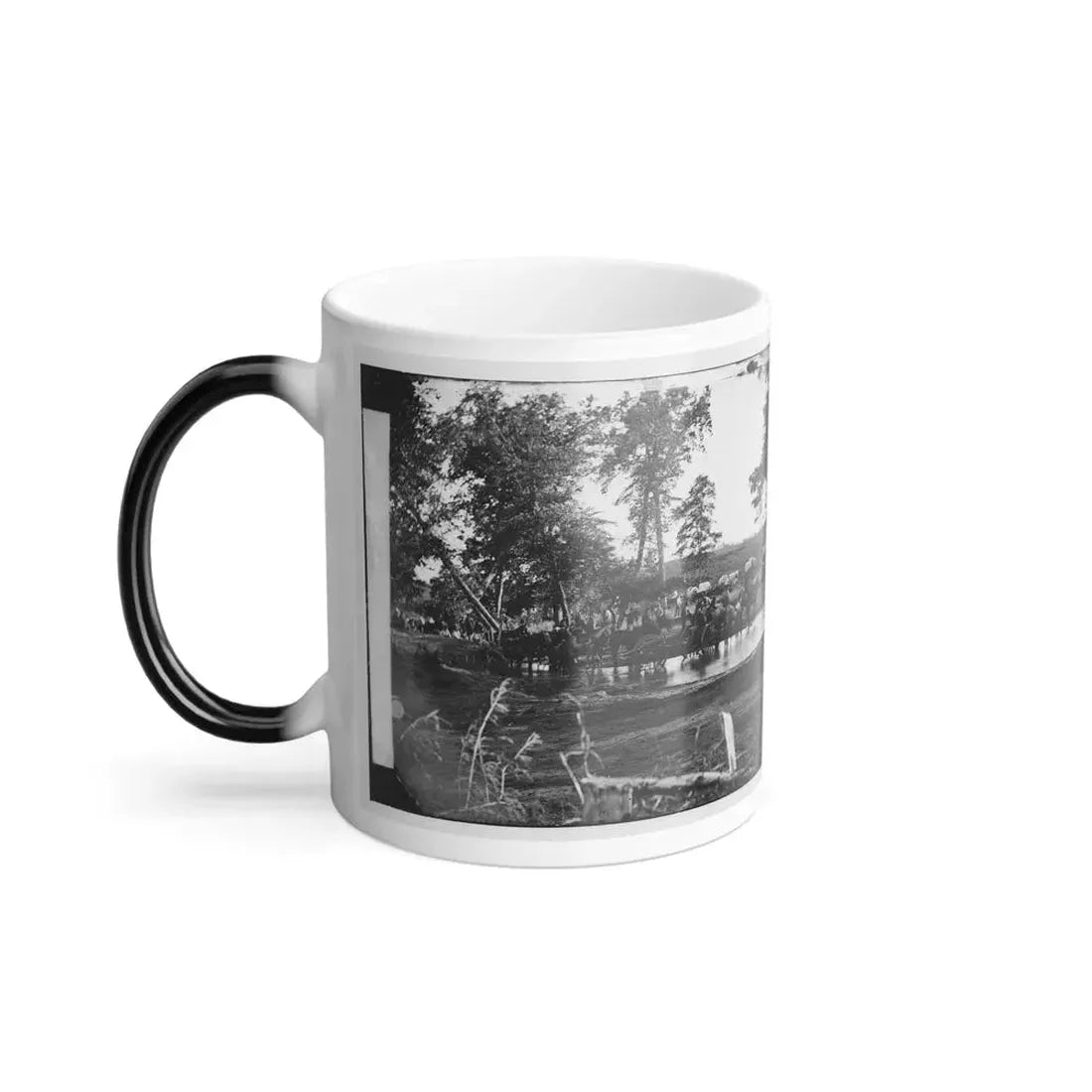 Cedar Mountain, Va. Federal Battery Fording a Tributary of the Rappahannock on the Day of Battle (U.S. Civil War) Color Changing Coffee Mug 11oz - Go Mug Yourself