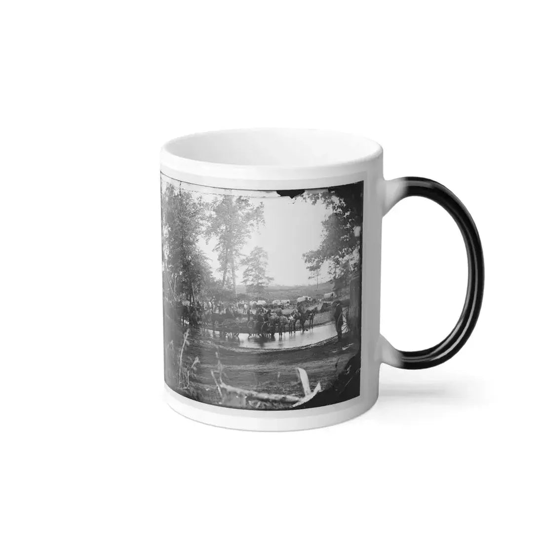 Cedar Mountain, Va. Federal Battery Fording a Tributary of the Rappahannock on the Day of Battle (U.S. Civil War) Color Changing Coffee Mug 11oz - Go Mug Yourself