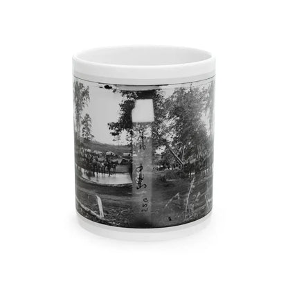 Cedar Mountain, Va. Federal Battery Fording A Tributary Of The Rappahannock On The Day Of Battle (U.S. Civil War) White Coffee Mug 11oz - Go Mug Yourself